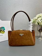 Prada Women's Brown Medium Suede Shoulder Bag 28x18x11cm - 1
