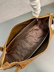 Prada Women's Brown Medium Suede Shoulder Bag 28x18x11cm - 6