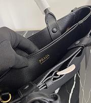 Prada Women's Buckle Medium Leather Bag (Black) 35x25x14cm - 4