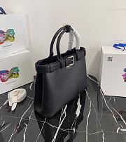 Prada Women's Buckle Medium Leather Bag (Black) 35x25x14cm - 2