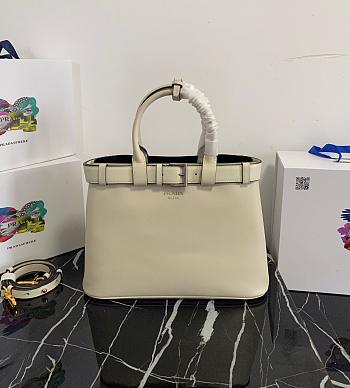 Prada Buckle small leather handbag with belt 35x25x14cm