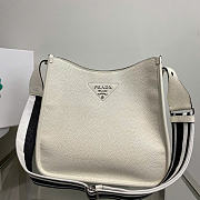 Prada Logo Strap Hobo Leather Medium 30cm - 1