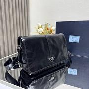 Prada Leather Crossbody Bag in Black for Men 30x20x11cm - 5