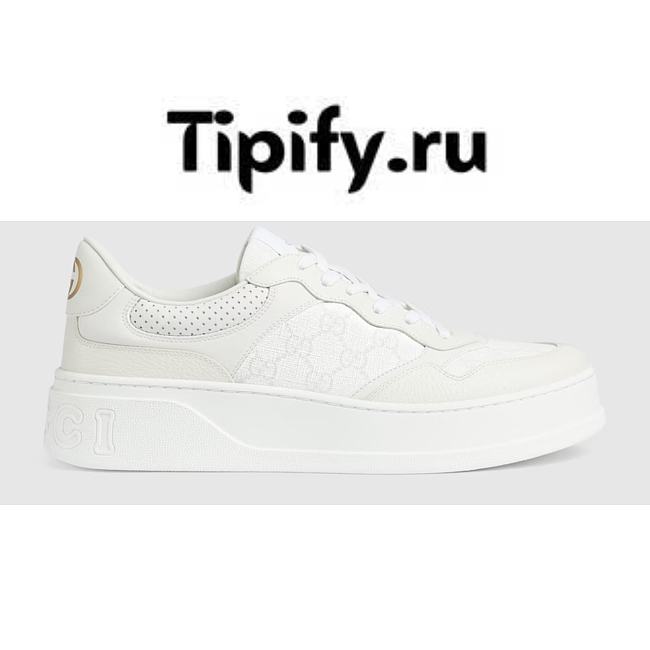 Men's GG trainer in White and grey GG Supreme canvas - 1