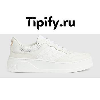 Men's GG trainer in White and grey GG Supreme canvas