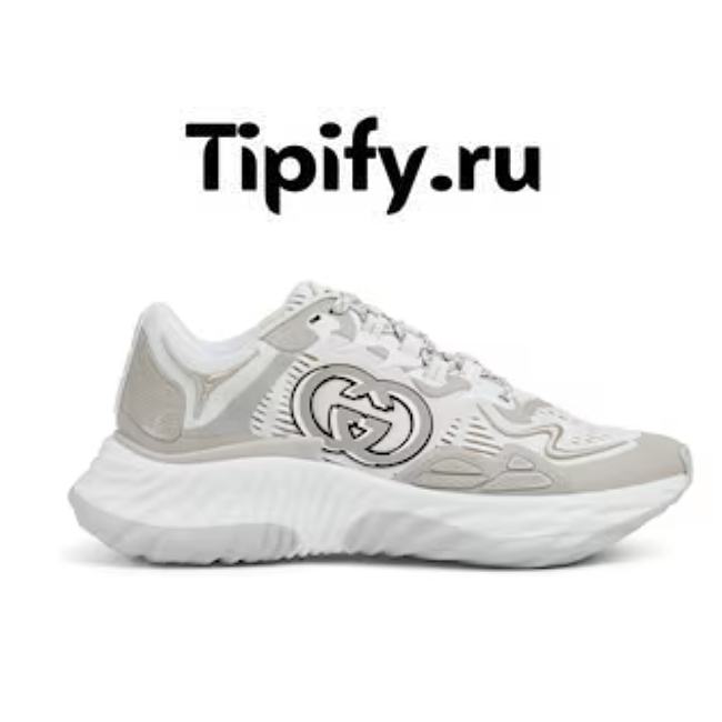 Men's Gucci Ripple trainer in white and grey mesh - 1