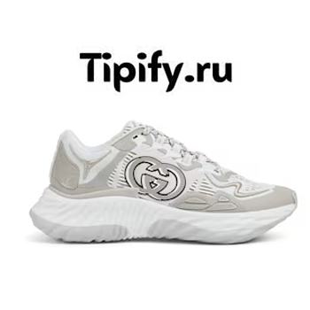 Men's Gucci Ripple trainer in white and grey mesh