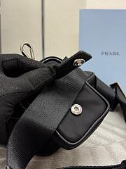 Prada Black Re-nylon And Saffiano Leather Shoulder Bag 22x16x5cm - 5