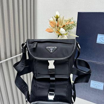 Prada Re-Nylon and Saffiano Leather Shoulder Bag 16x16x8cm