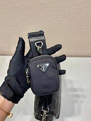 Prada Re-Nylon Shoulder Bag Black Leather 24x24x8.5cm - 2