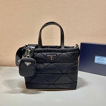 Prada Re-Nylon Padded Tote Bag - Black 25x21.5x13cm