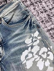 Amiri Hibiscus Stencil Jean 'Light Indigo' - 6
