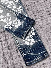 Amiri Hibiscus Stencil Jean 'Light Indigo' - 2