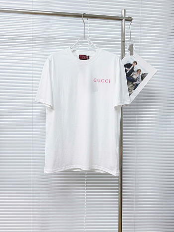 Gucci Printed cotton jersey T-shirt in white