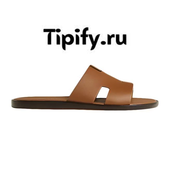 Hermes Izmir Sandal Gold Smooth Calfskin Leather H041141Z - 1