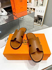 Hermes Izmir Sandal Gold Smooth Calfskin Leather H041141Z - 2