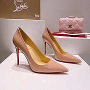 Christian Louboutin Kate 100mm Pump Nude Patent Leather 3191411PK20 - 4