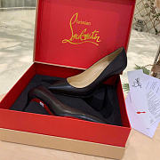 Christian Louboutin Pigalle 100mm Pump Black Leather 3160520BK01 - 6