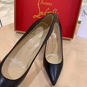 Christian Louboutin Pigalle 100mm Pump Black Leather 3160520BK01 - 4