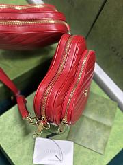 Gucci Interlocking G Mini Heart Shoulder Bag Red 20x17.5x6.5cm - 2