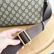 Gucci Men Ophidia Medium Messenger Bag Beige Ebony 28x22x8cm - 6