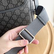 Gucci Ophidia medium messenger bag - Grey and black Supreme Tender canvas 28x22x8cm - 6