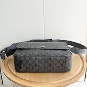 Gucci Ophidia medium messenger bag - Grey and black Supreme Tender canvas 28x22x8cm - 5