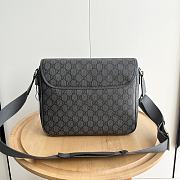 Gucci Ophidia medium messenger bag - Grey and black Supreme Tender canvas 28x22x8cm - 4