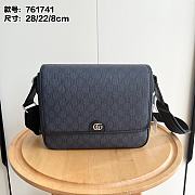 Gucci Ophidia medium messenger bag - Blue and dark blue Supreme Tender canvas 28x22x8cm - 1