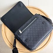 Gucci Ophidia medium messenger bag - Blue and dark blue Supreme Tender canvas 28x22x8cm - 4