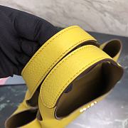 Prada Logo Plaque Tote Bag - Yellow 25x21.5x14cm - 5