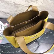 Prada Logo Plaque Tote Bag - Yellow 25x21.5x14cm - 4