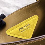 Prada Logo Plaque Tote Bag - Yellow 25x21.5x14cm - 2