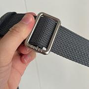 Gucci Ophidia medium belt bag in grey and black Supreme 24*13*5cm - 6