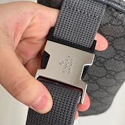 Gucci Ophidia medium belt bag in grey and black Supreme 24*13*5cm - 5