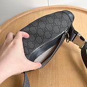 Gucci Ophidia medium belt bag in grey and black Supreme 24*13*5cm - 4