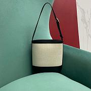 Gucci 73 small bucket bag - Natural canvas 18.5x20x8.5cm - 4