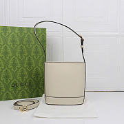 Gucci 73 small bucket bag - white leather 18.5x20x8.5cm - 6