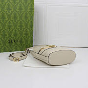Gucci 73 small bucket bag - white leather 18.5x20x8.5cm - 5