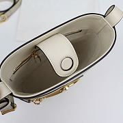 Gucci 73 small bucket bag - white leather 18.5x20x8.5cm - 4
