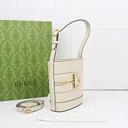 Gucci 73 small bucket bag - white leather 18.5x20x8.5cm - 3