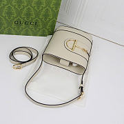 Gucci 73 small bucket bag - white leather 18.5x20x8.5cm - 2