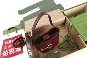 Gucci 73 small bucket bag - Rosso Ancora red smooth leather 18.5x20x8.5cm - 4