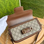 Gucci Horsebit 1955 Shoulder Bag Beige/Ebony 24x13.5x7.5cm - 6