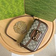 Gucci Horsebit 1955 Shoulder Bag Beige/Ebony 24x13.5x7.5cm - 2