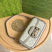 Gucci GG Supreme Beige Horsebit 1955 Shoulder Bag 24x13.5x7.5cm - 3
