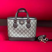Gucci Ophidia small tote bag in Beige and ebony GG Supreme 22x18x10cm - 1