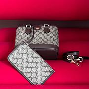 Gucci Ophidia small tote bag in Beige and ebony GG Supreme 22x18x10cm - 6