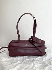 Balenciaga Women's Carrie Bowling Bag in Dark Burgundy 30.9*11.9*11.9cm - 6