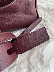 Balenciaga Women's Carrie Bowling Bag in Dark Burgundy 30.9*11.9*11.9cm - 3